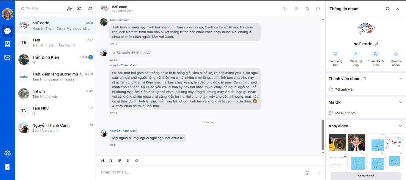 Giao diện chat